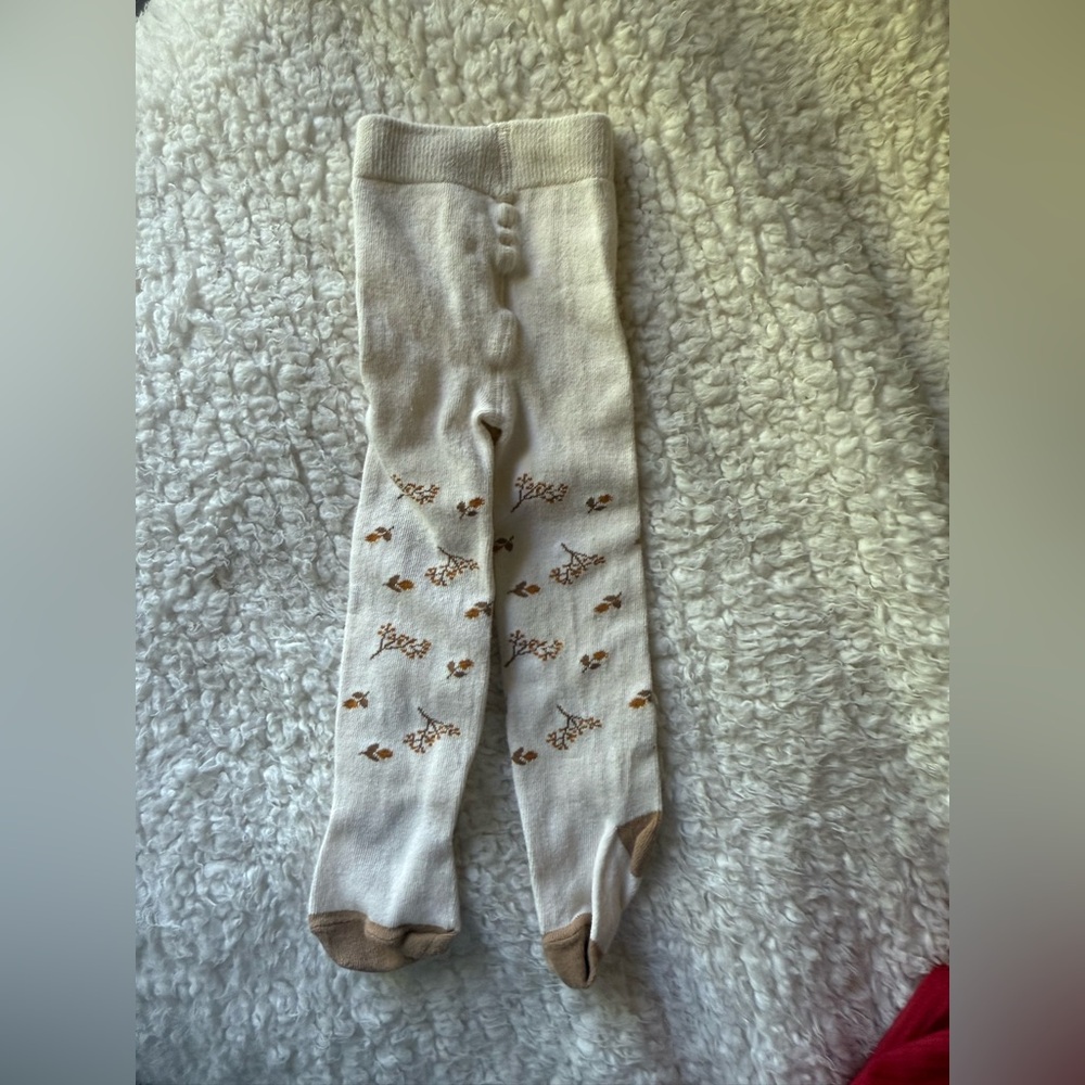 Wonder Nation Cream and Brown Kids Leggings